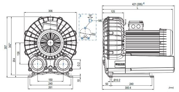 Габаритные размеры (чертеж) Becker SV 201/1 2.2