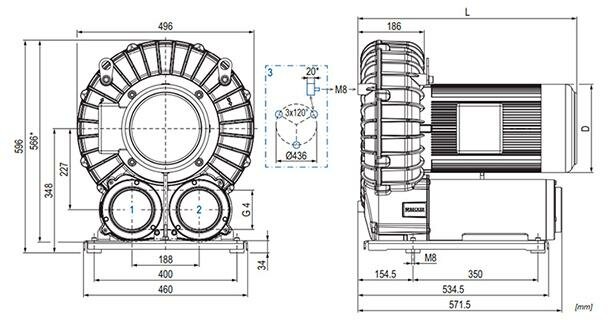 Габаритные размеры (чертеж) Becker SV 701/1 5.5