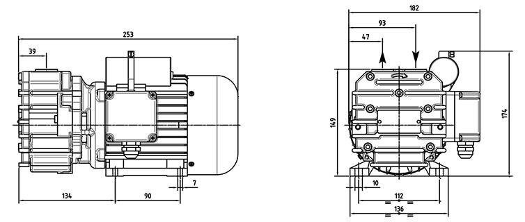 Габаритные размеры (чертеж) DVP CB.10