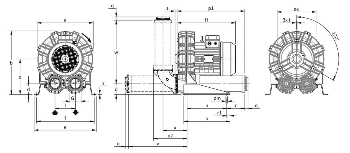 Габаритные размеры (чертеж) FPZ SCL K07 MS 3.0