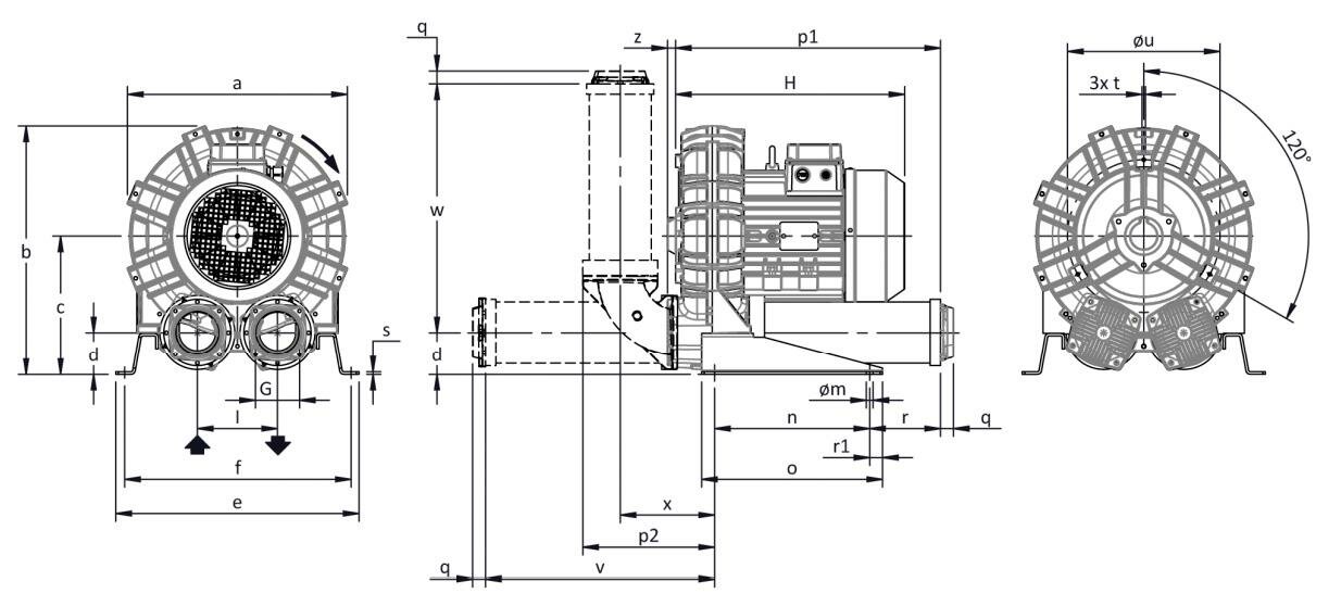 Габаритные размеры (чертеж) FPZ SCL K09 MS 4.0