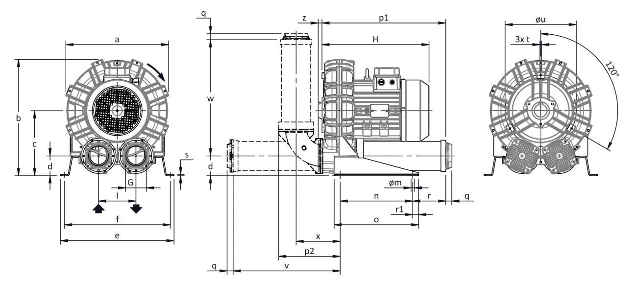 Габаритные размеры (чертеж) FPZ SCL K11 MS 15.0