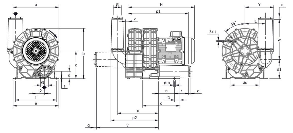 Габаритные размеры (чертеж) FPZ SCL K06 TD 7.5
