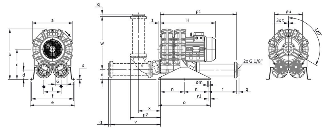 Габаритные размеры (чертеж) FPZ SCL K08 TS 7.5