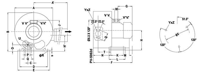 Габаритные размеры (чертеж) VARP Alpha 230x440