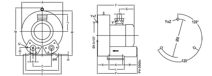 Габаритные размеры (чертеж) VARP Alpha 530x200