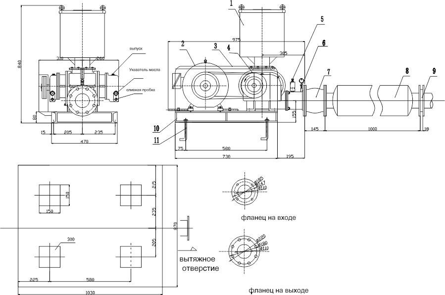 Габаритные размеры (чертеж) VARP Altair 100