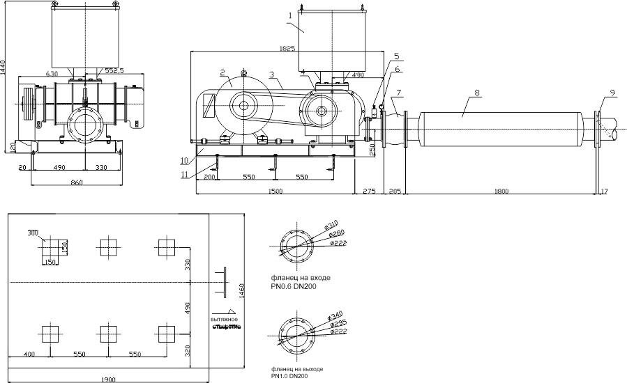 Габаритные размеры (чертеж) VARP Altair 200