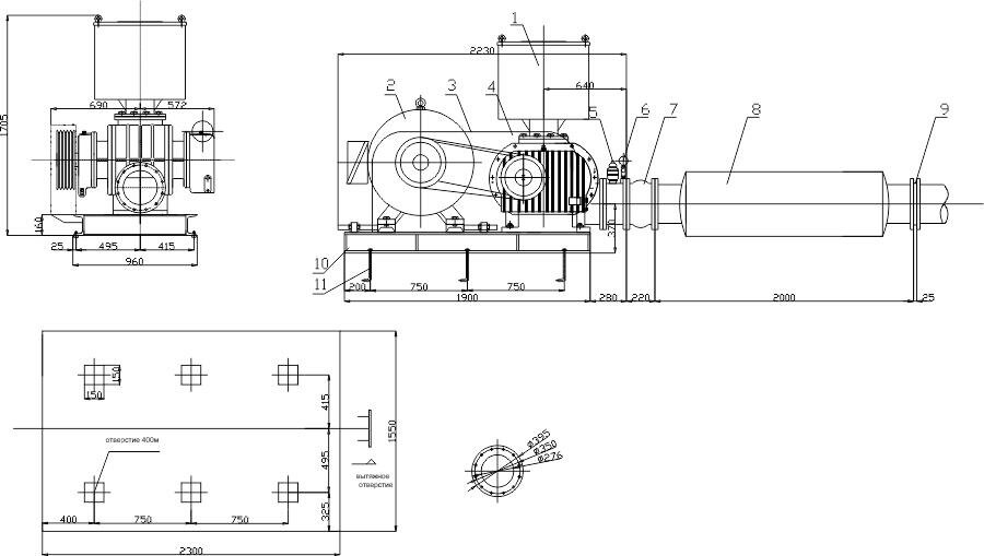 Габаритные размеры (чертеж) VARP Altair 250