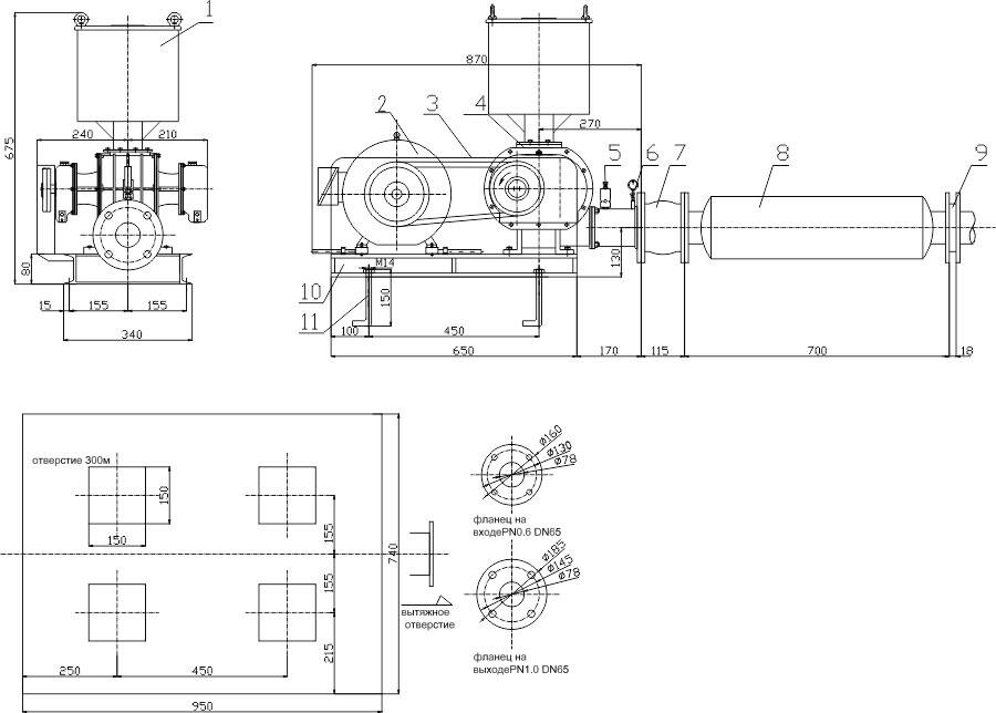 Габаритные размеры (чертеж) VARP Altair 65